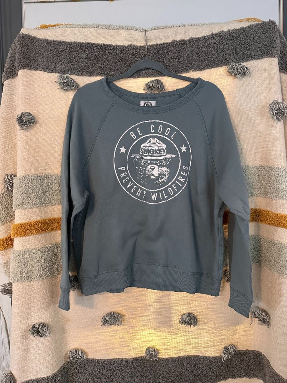 Grayson Threads Smokey Bear Prevent Wildfires Crewneck Sweatshirt - Size M